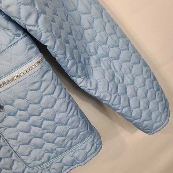 MARCELLE RENEE ACTIVE Baby Blue  Puffer Jacket - Picture 7 of 9